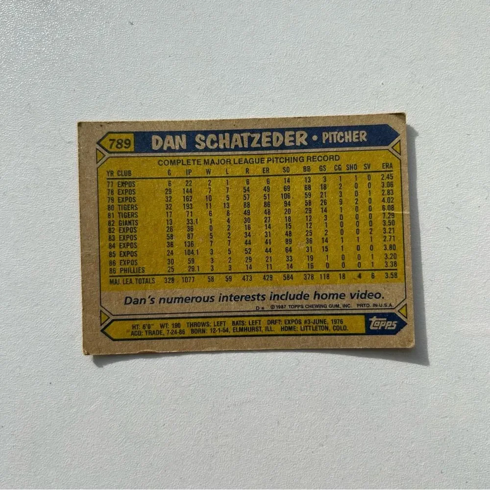 Vintage Baseball Trading Card